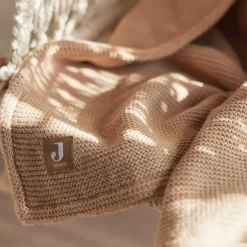 Couverture polaire tricotée Basic Knit Biscuit (75 x 100 cm)