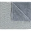Couverture Teddy Dawn Nordic Blue-Ecru (70 x 95 cm)