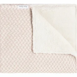 Couverture Teddy Happiness Vieux Rose-Ecru (70 x 95 cm)