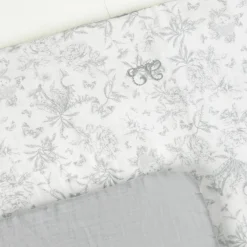 Couverture Toile de Jouy gris
