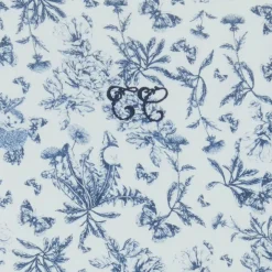 Couverture Toile de Jouy bleu