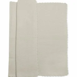 Couverture tricot bébé beige (75 x 100 cm)