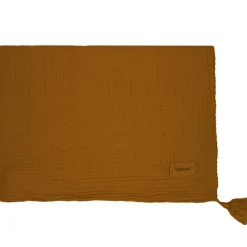 Couverture Wabi-Sabi en gaze de coton Golden Brown (65 x 100 cm)