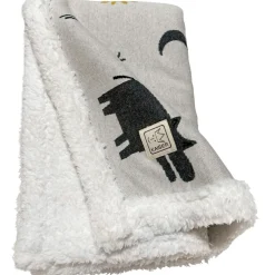 Couverture Zoo en tricot et polaire (80 x 100 cm)