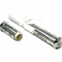 Écrin pour certificat de naissance (métal argenté)