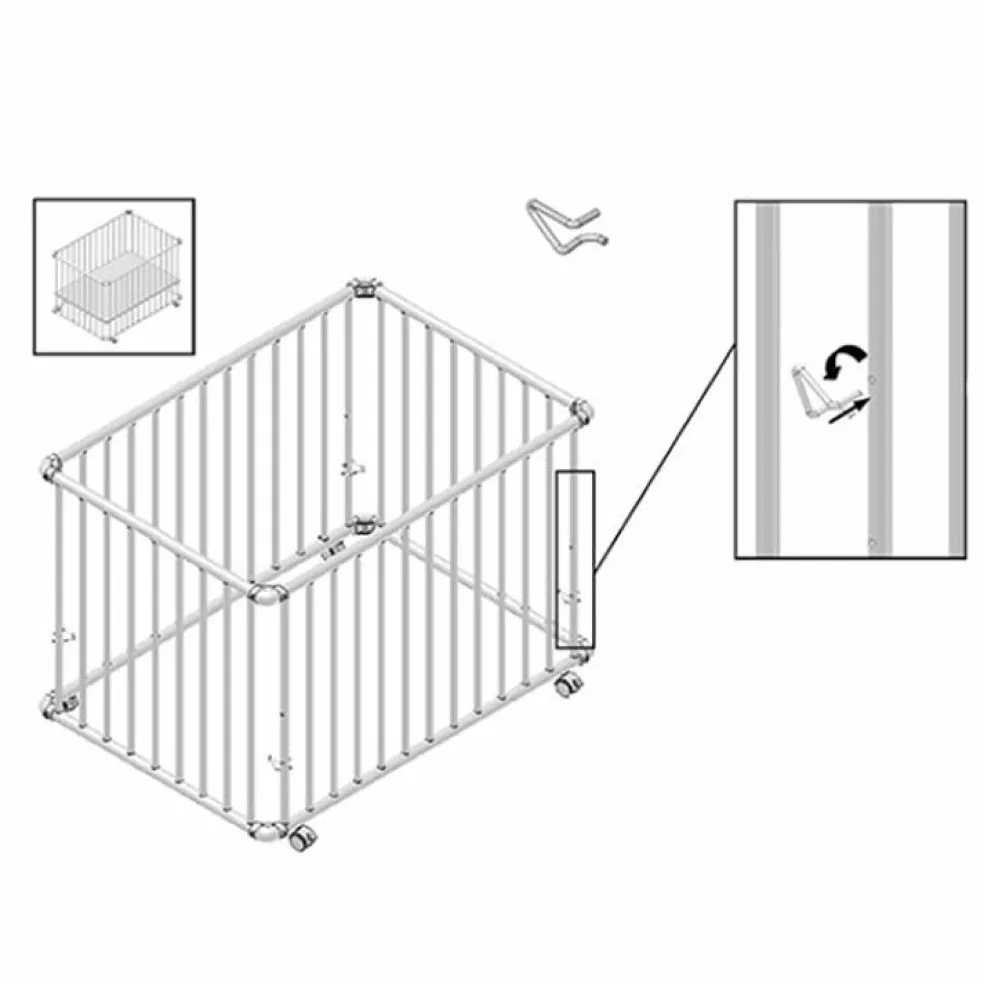 Crochet de fond de parc à l'unité