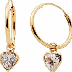 Créoles Cœur Oxydes 12 mm (or jaune 750°)