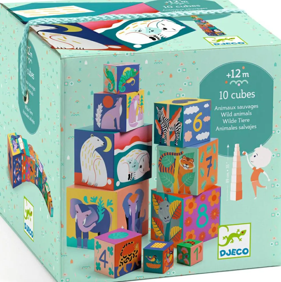 Cube à empiler Animaux sauvages