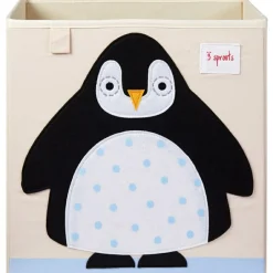Cube de rangement en tissu Pingouin