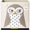 Cube de rangement en tissu Chouette