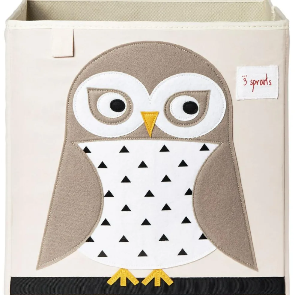 Cube de rangement en tissu Chouette