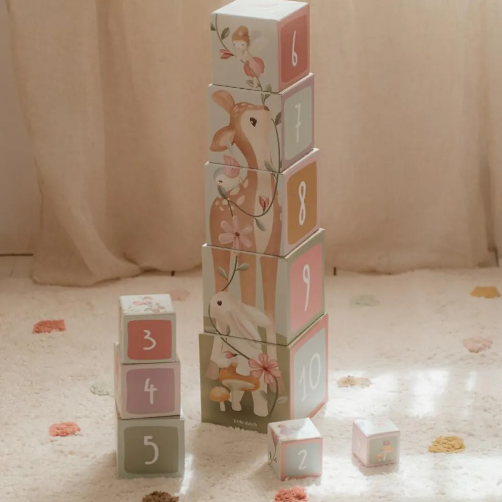 Cubes à empiler en carton FSC Fairy Garden