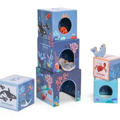 Cubes empilables + personnages Les aventures de Paulie (6 cubes)