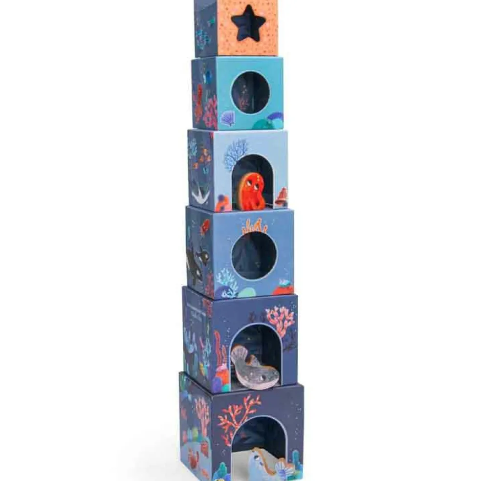 Cubes empilables + personnages Les aventures de Paulie (6 cubes)