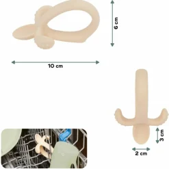 Cuillère de dentition 2 en 1 Beige