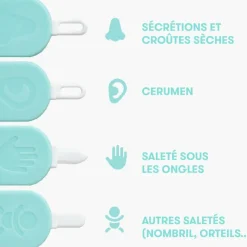 Curette 3-en-1 nez ongles et oreilles