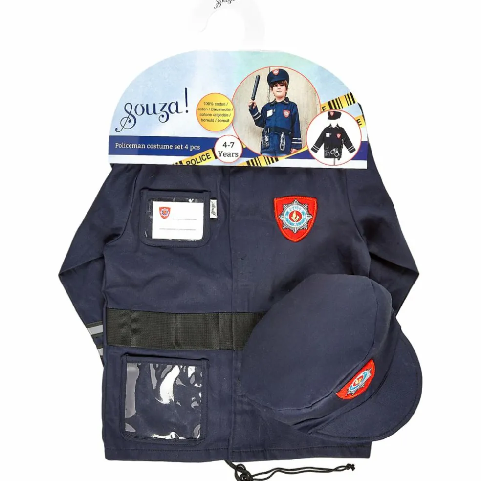 Déguisement enfant set de policier + accessoires (4-7 ans)