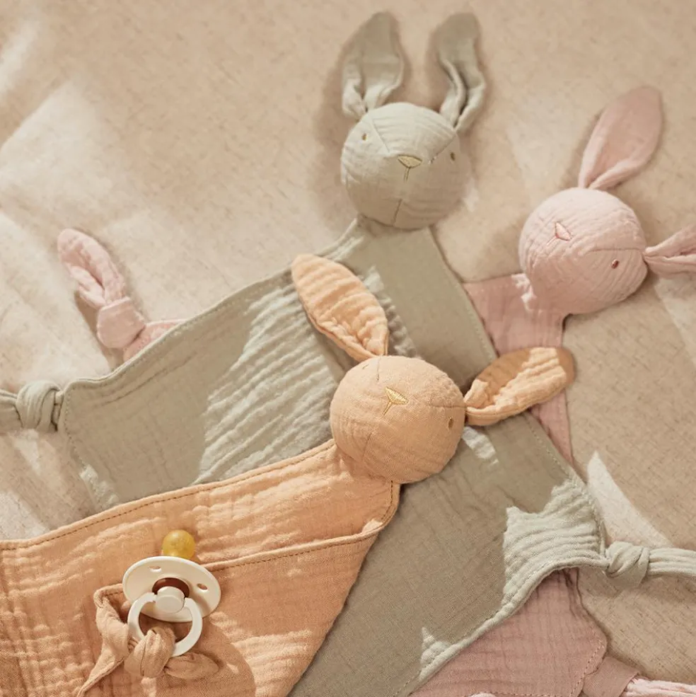 Doudou attache sucette Bunny Ears Moonstone