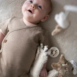 Doudou attache sucette Heaven Clay-Warm Linen