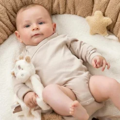 Doudou attache sucette Teddy Girafe Ecru