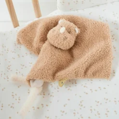 Doudou attache sucette Teddy Rhino Caramel
