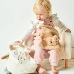 Doudou attache sucette Teddy Rhino Caramel