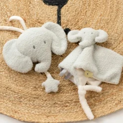 Doudou attache sucette Teddy Eléphant Gris