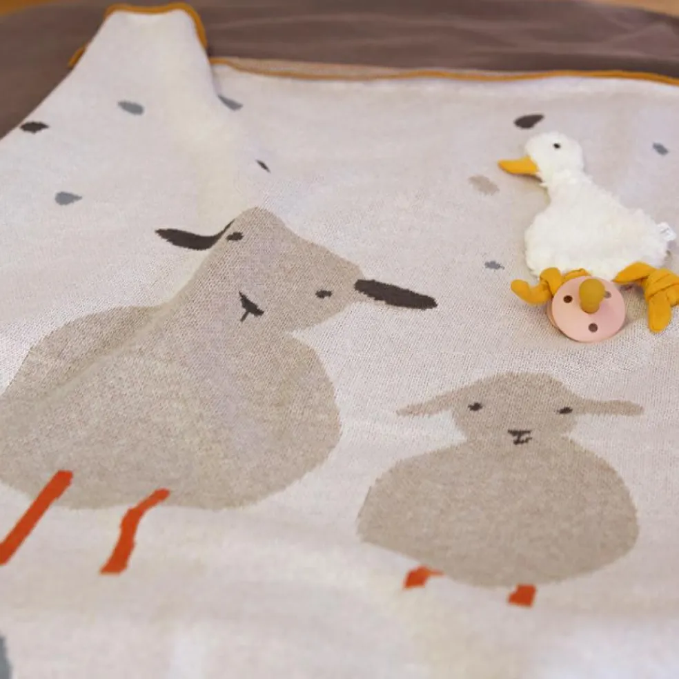 Doudou attache sucette Tiny Farmer Oie