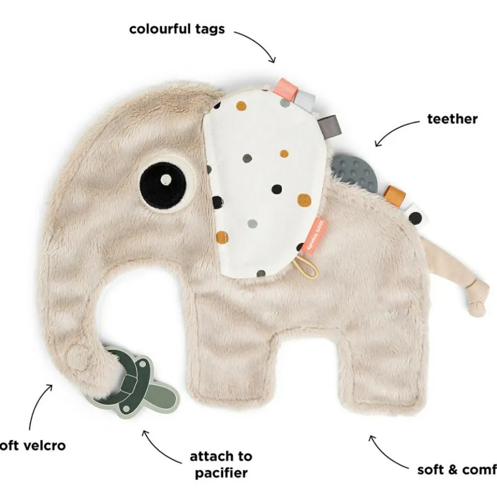Doudou attache-sucette Elphee Sable
