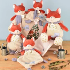 Doudou attache-sucette Romarin Le Renard (19 cm)