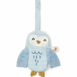 Doudou attache-tétine en gaze de coton Chouette Forest Friends