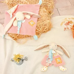 Doudou hochet Lapin Ciboulette Dans mon jardin (21 cm)