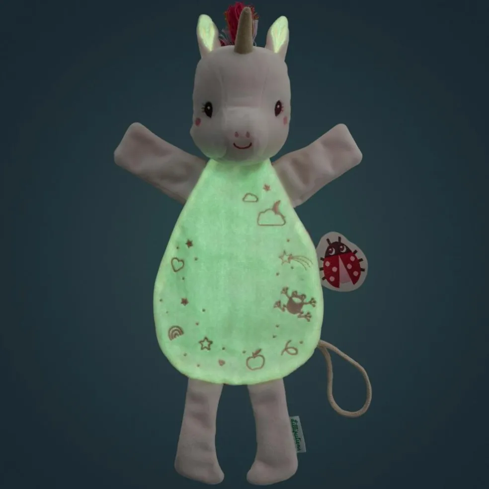 Doudou marionnette phosphorescent Lena