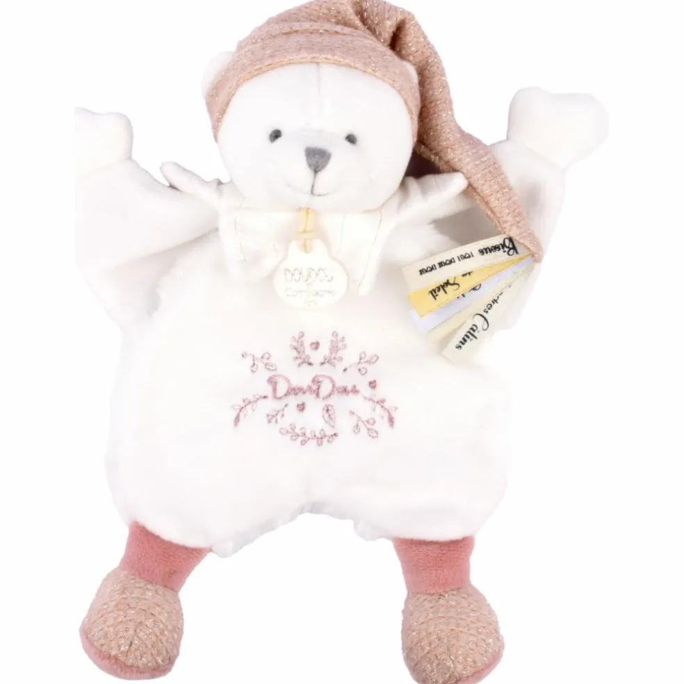 Doudou Ours cape Rose (25 cm)