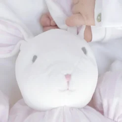 Doudou peluche Augustin le lapin rose