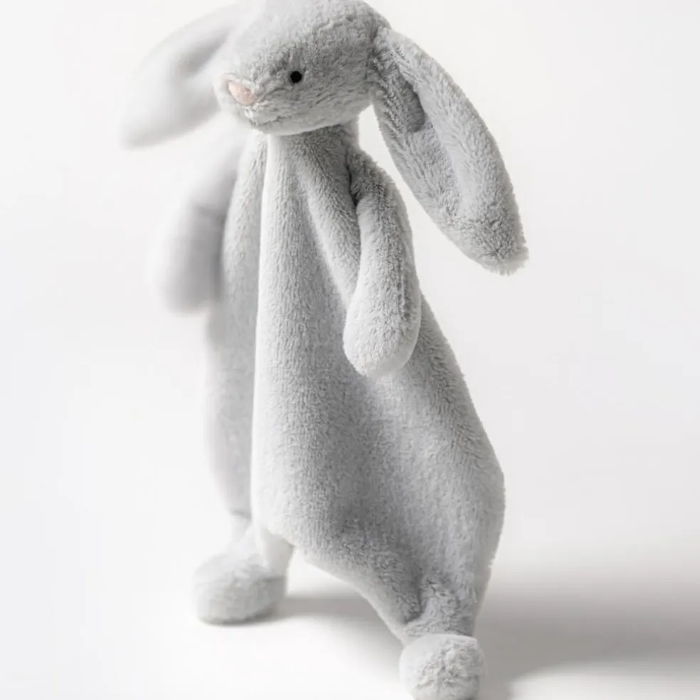 Doudou plat Bashful Lapin Silver (20 cm)