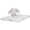 Doudou plat Bashful Lapin Silver (34 cm)