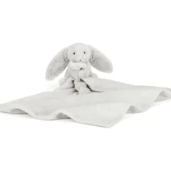 Doudou plat Bashful Lapin Silver (34 cm)