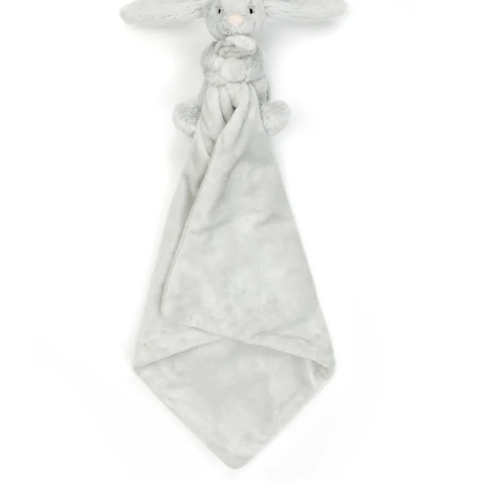 Doudou plat Bashful Lapin Silver (34 cm)