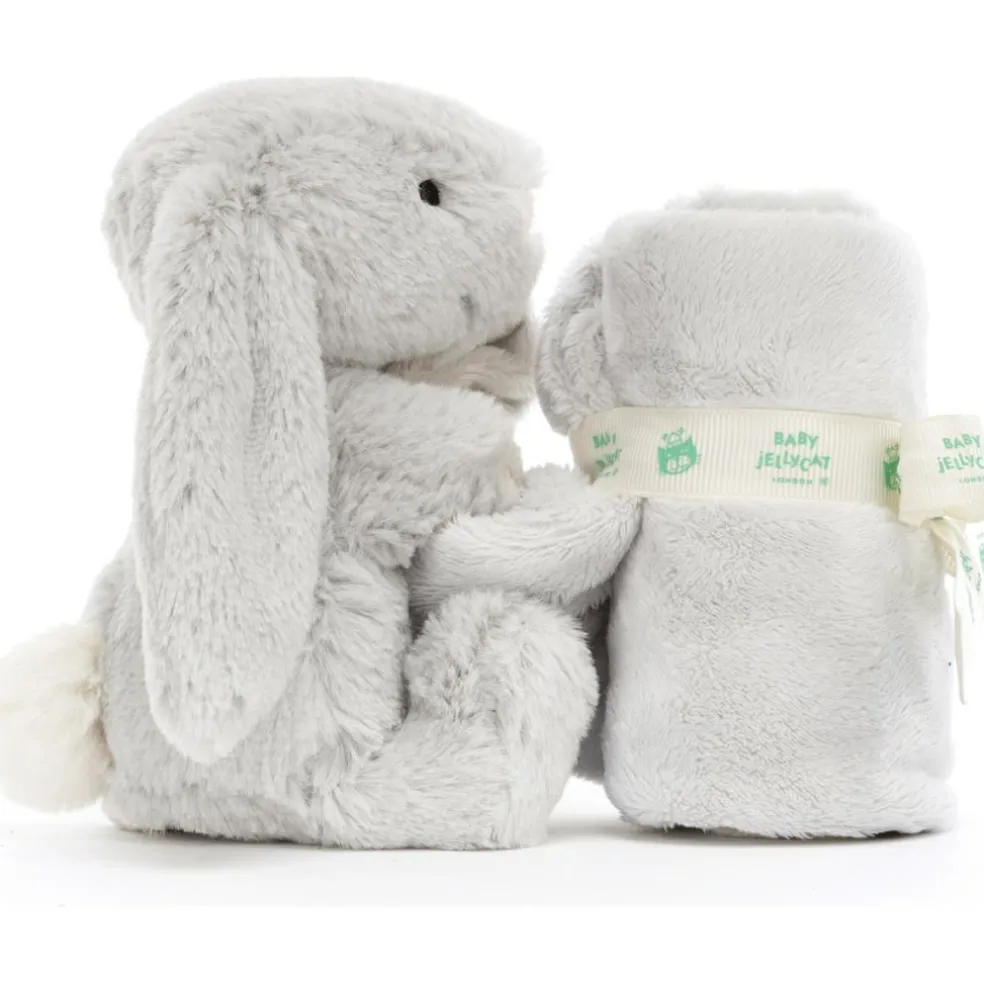Doudou plat Bashful Lapin Silver (34 cm)