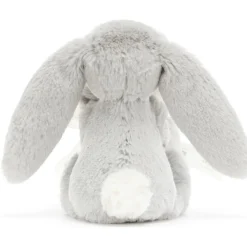 Doudou plat Bashful Lapin Silver (34 cm)
