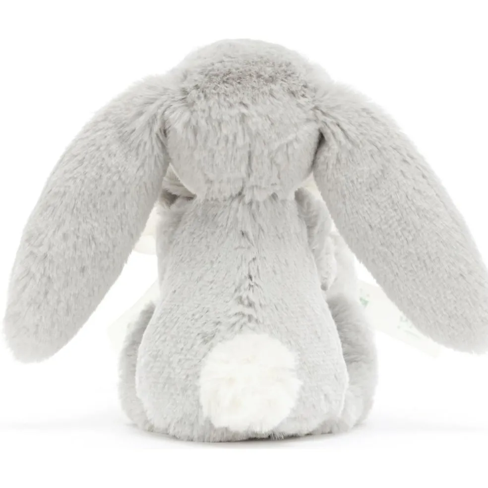 Doudou plat Bashful Lapin Silver (34 cm)
