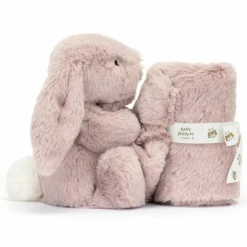 Doudou plat Bashful Luxe Lapin Rose
