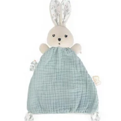 Doudou plat lapin bleu Colombe K'doux