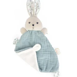 Doudou plat lapin bleu Colombe K'doux