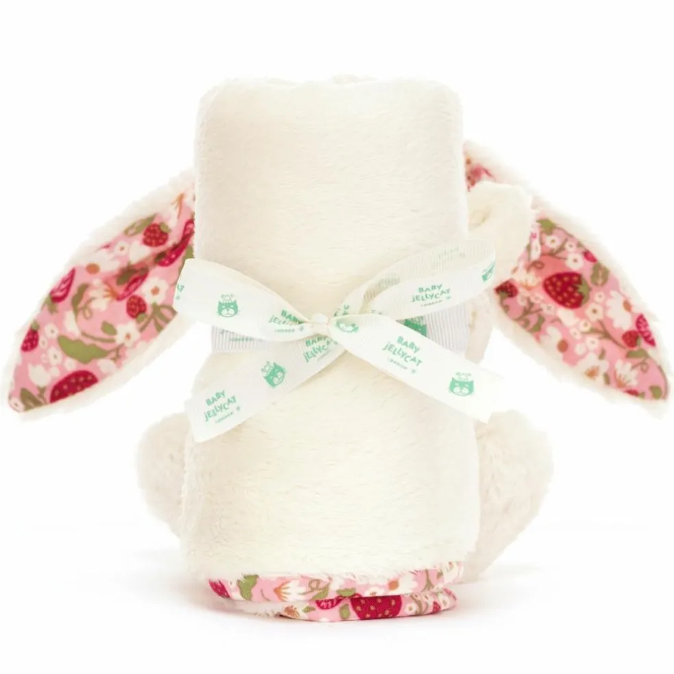 Doudou plat Lapin en fleurs Cream
