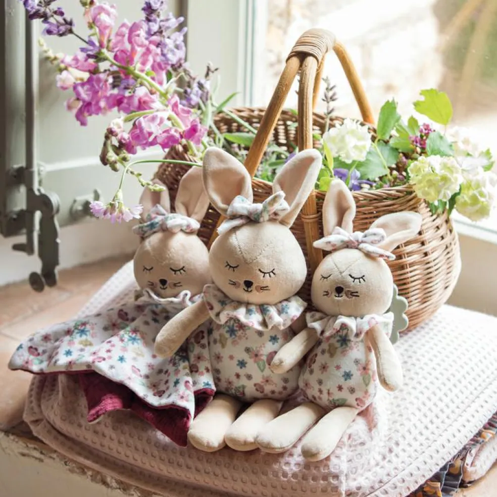 Doudou plat Lapin Garden
