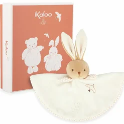 Doudou plat Lapin rond crème