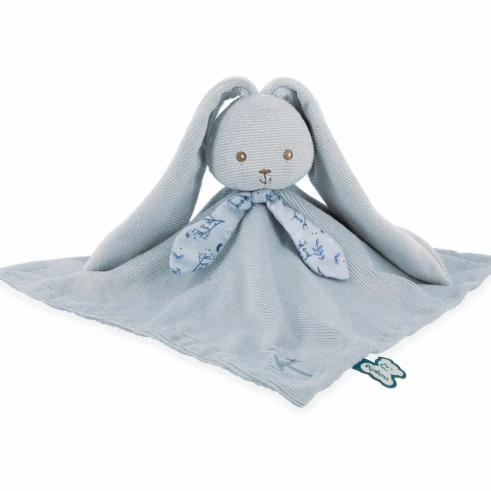 Doudou plat Lapinoo Bleu