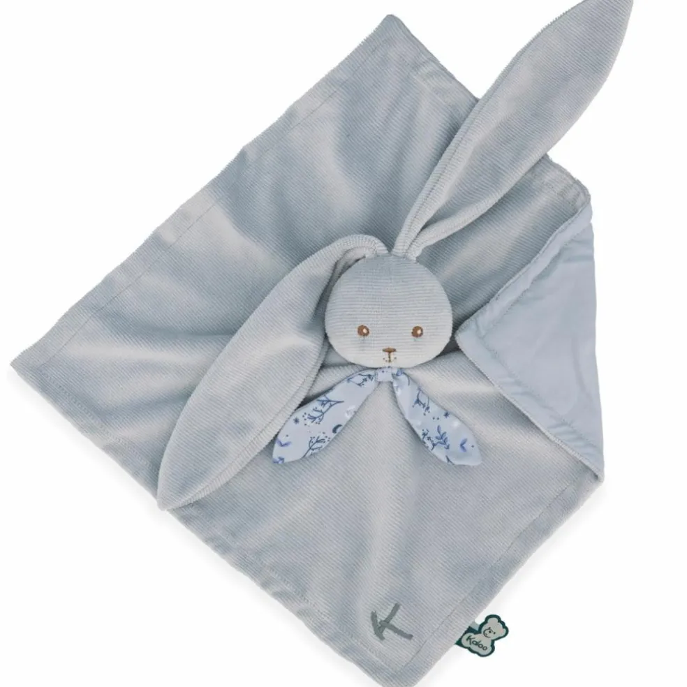 Doudou plat Lapinoo Bleu